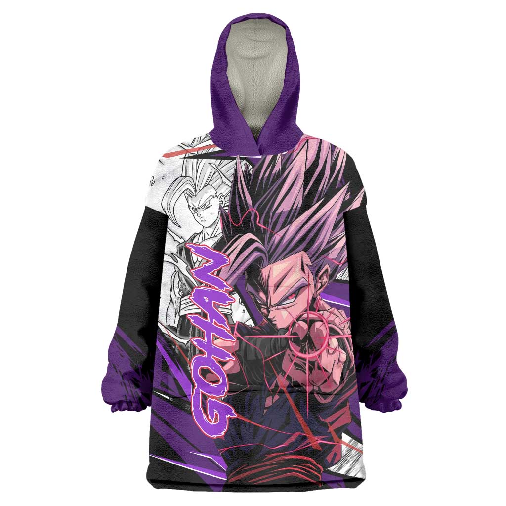 Gohan SSJ2 - Dragon Ball Wearable Blanket Hoodie Anime Mix Manga Style