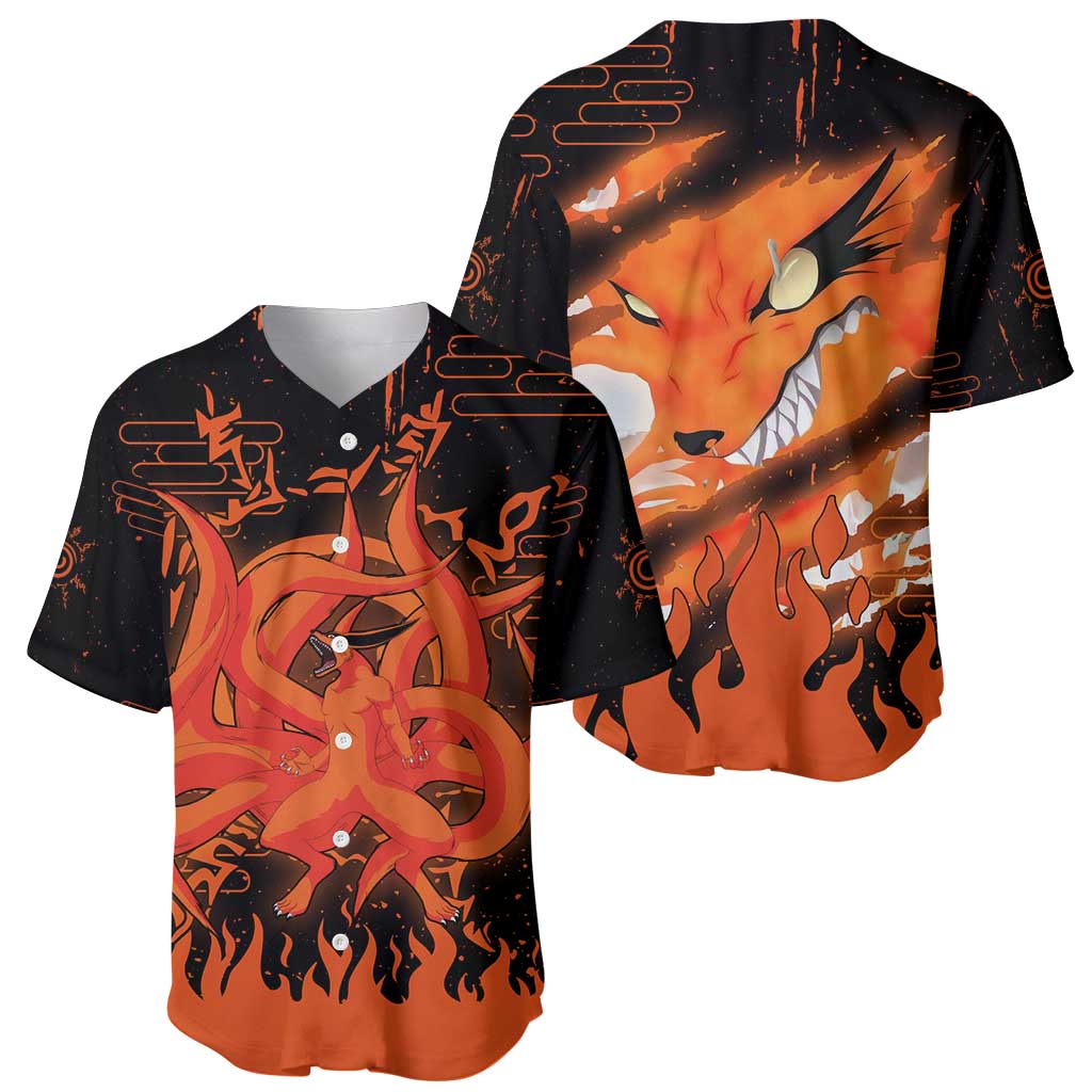 Nine Tailed Beasts Kurama - Naruto Baseball Jersey Anime Style
