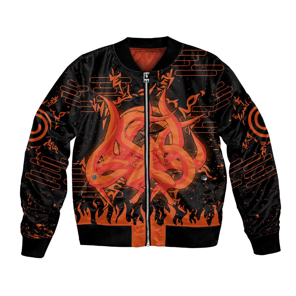 Nine Tailed Beasts Kurama - Naruto Bomber Jacket Anime Style