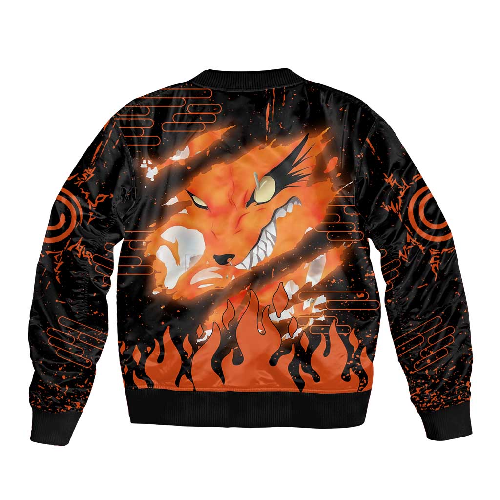 Nine Tailed Beasts Kurama - Naruto Bomber Jacket Anime Style
