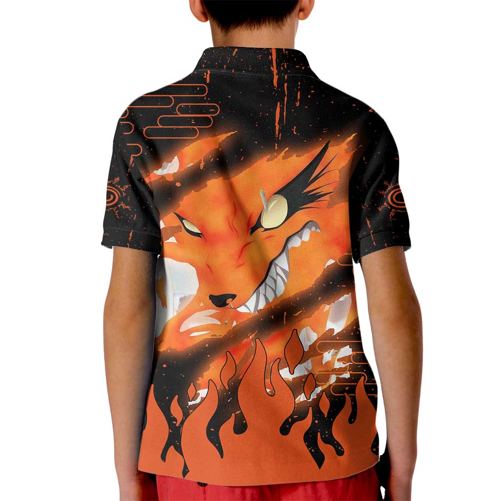 Nine Tailed Beasts Kurama - Naruto Kid Polo Shirt Anime Style