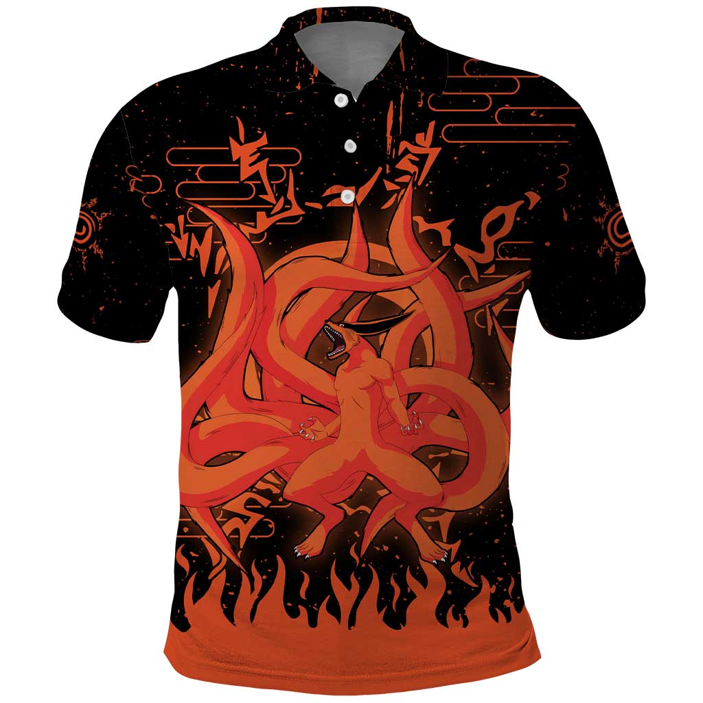 Nine Tailed Beasts Kurama - Naruto Polo Shirt Anime Style