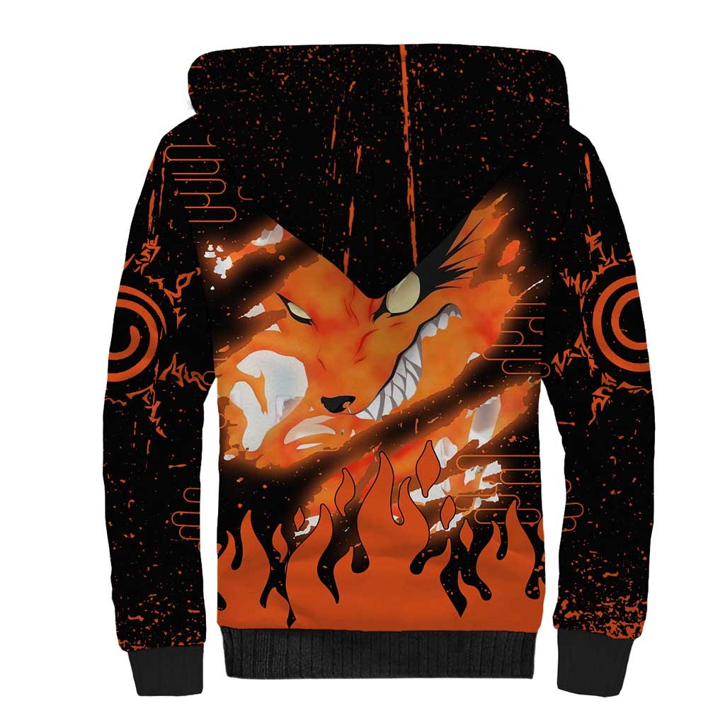 Nine Tailed Beasts Kurama - Naruto Sherpa Hoodie Anime Style