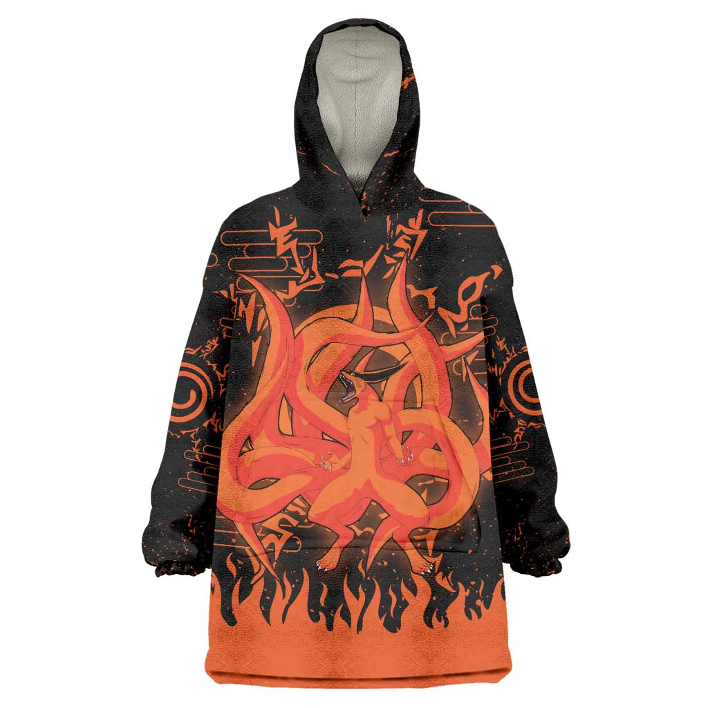 Nine Tailed Beasts Kurama - Naruto Wearable Blanket Hoodie Anime Style