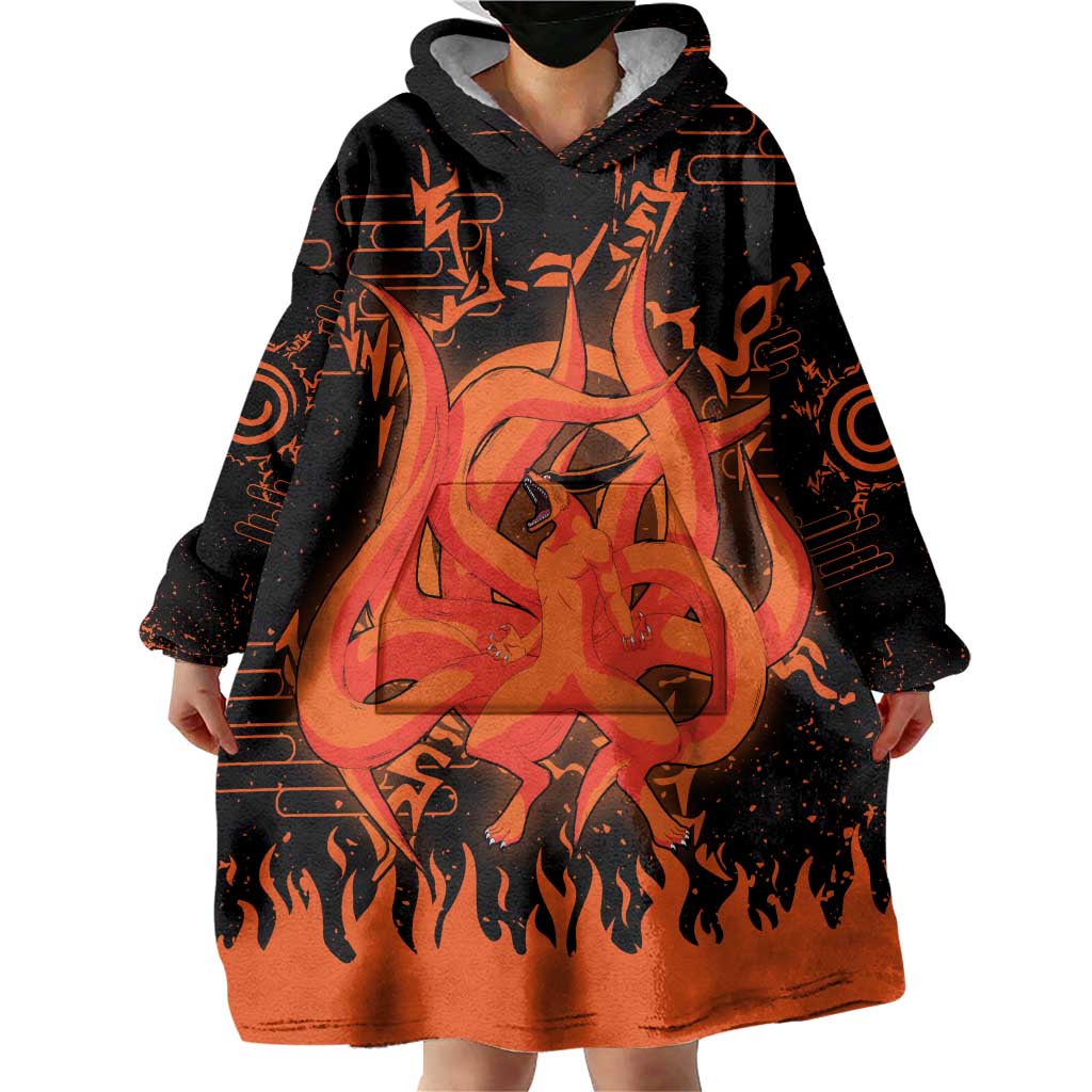 Nine Tailed Beasts Kurama - Naruto Wearable Blanket Hoodie Anime Style