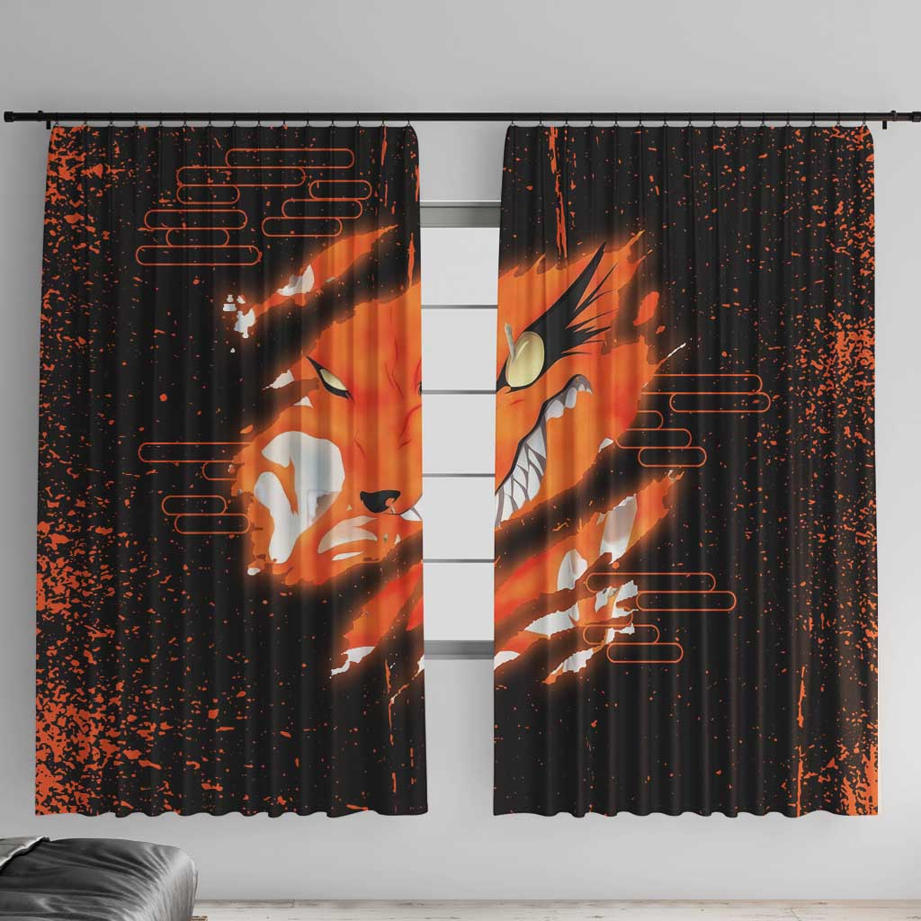 Nine Tailed Beasts Kurama - Naruto Window Curtain Anime Style