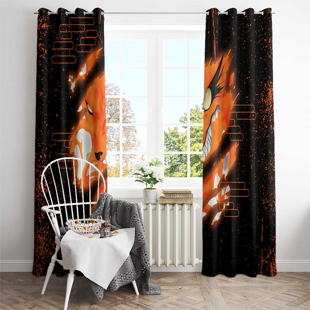 Nine Tailed Beasts Kurama - Naruto Window Curtain Anime Style