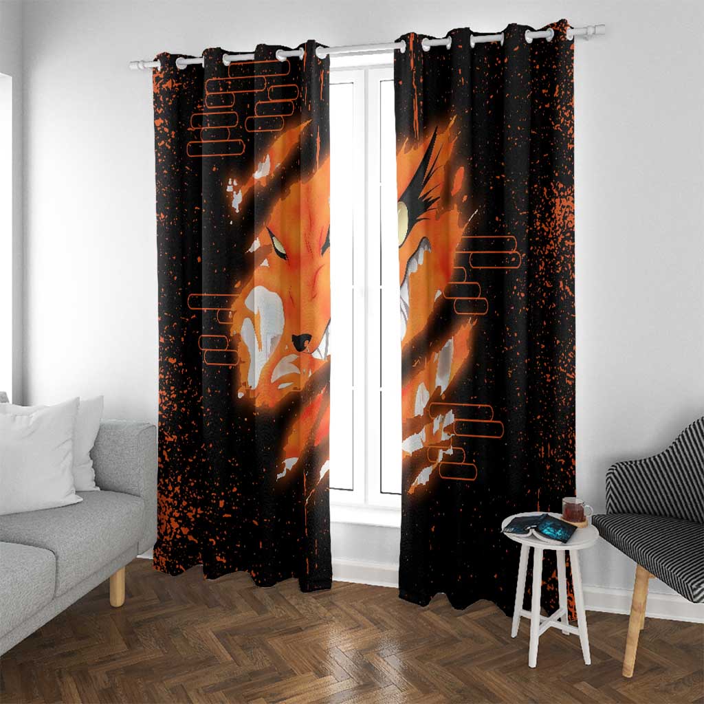 Nine Tailed Beasts Kurama - Naruto Window Curtain Anime Style