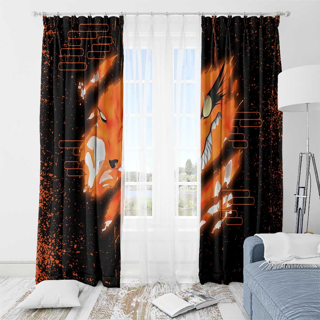 Nine Tailed Beasts Kurama - Naruto Window Curtain Anime Style