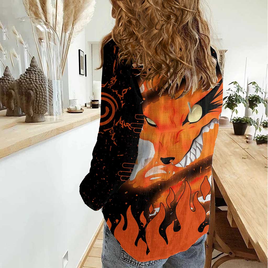 Nine Tailed Beasts Kurama - Naruto Women Casual Shirt Anime Style