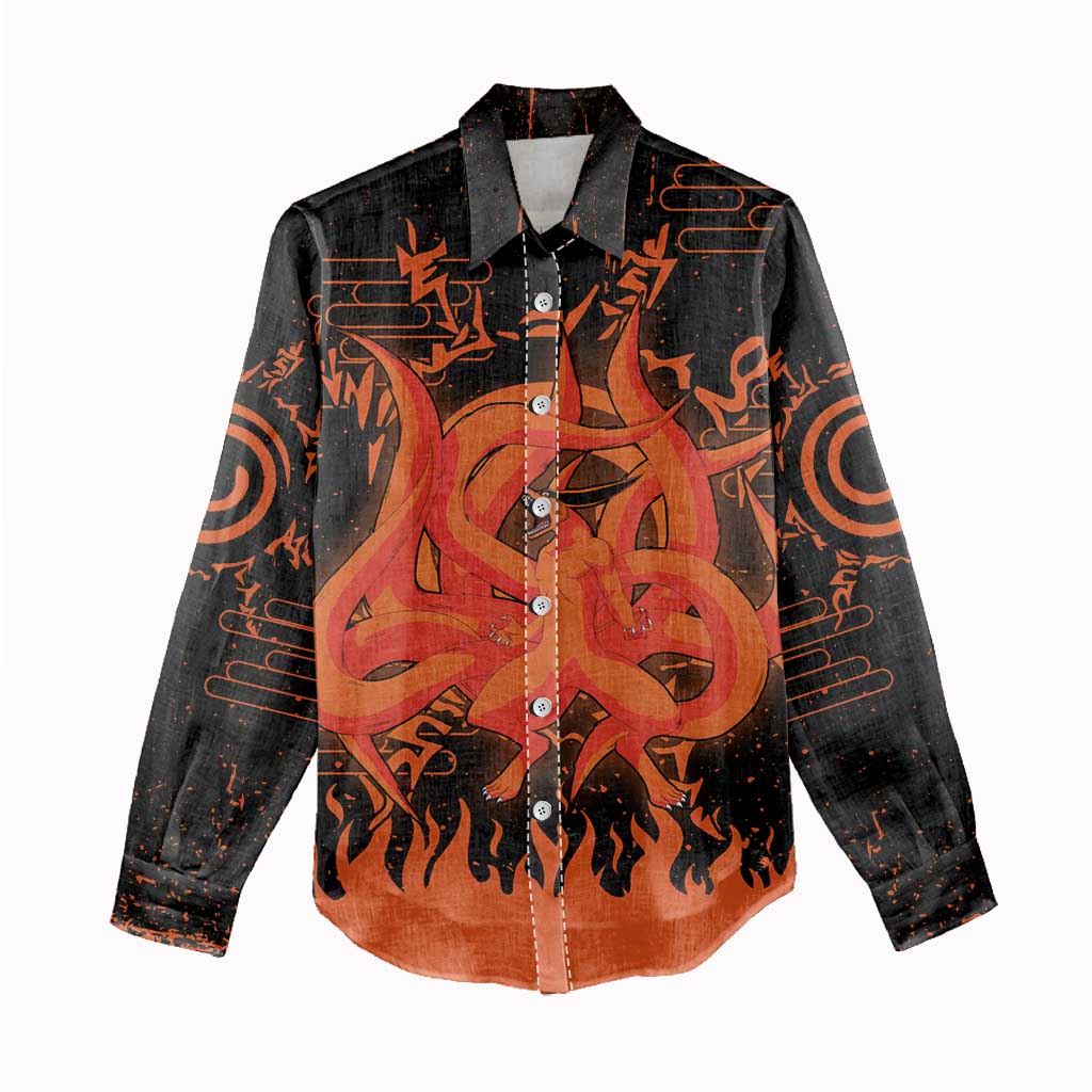 Nine Tailed Beasts Kurama - Naruto Women Casual Shirt Anime Style