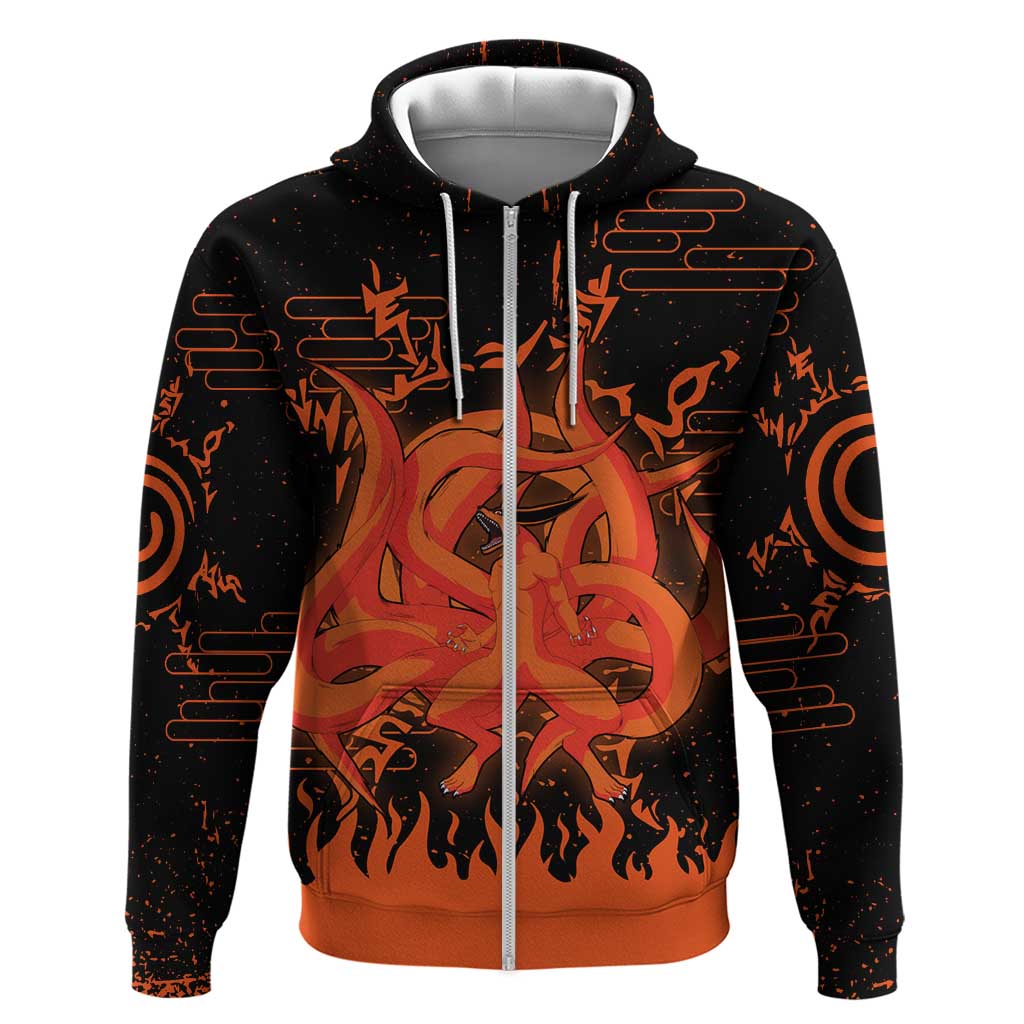 Nine Tailed Beasts Kurama - Naruto Zip Hoodie Anime Style