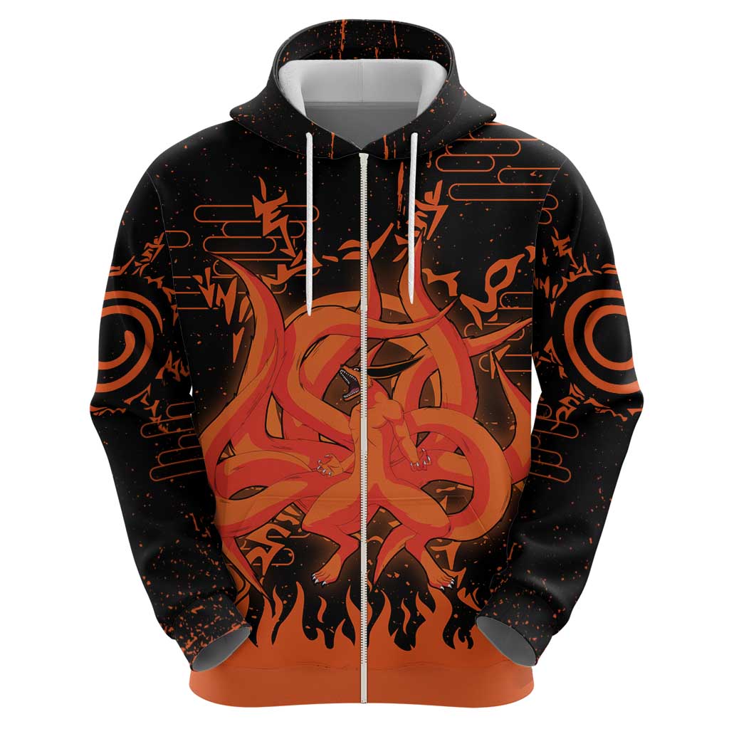 Nine Tailed Beasts Kurama - Naruto Zip Hoodie Anime Style