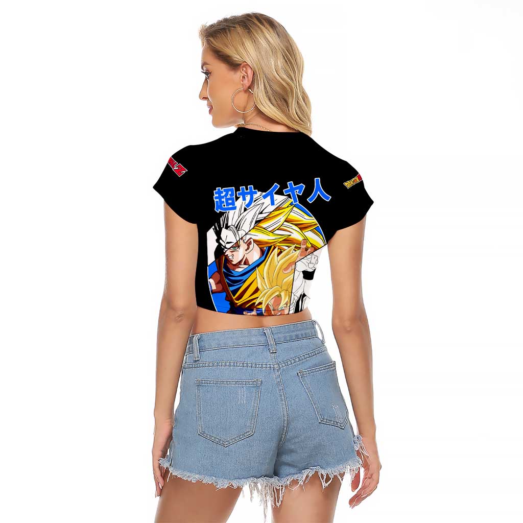 Kakarot Goku SSJ - Dragon Ball Raglan Cropped T Shirt Anime Style