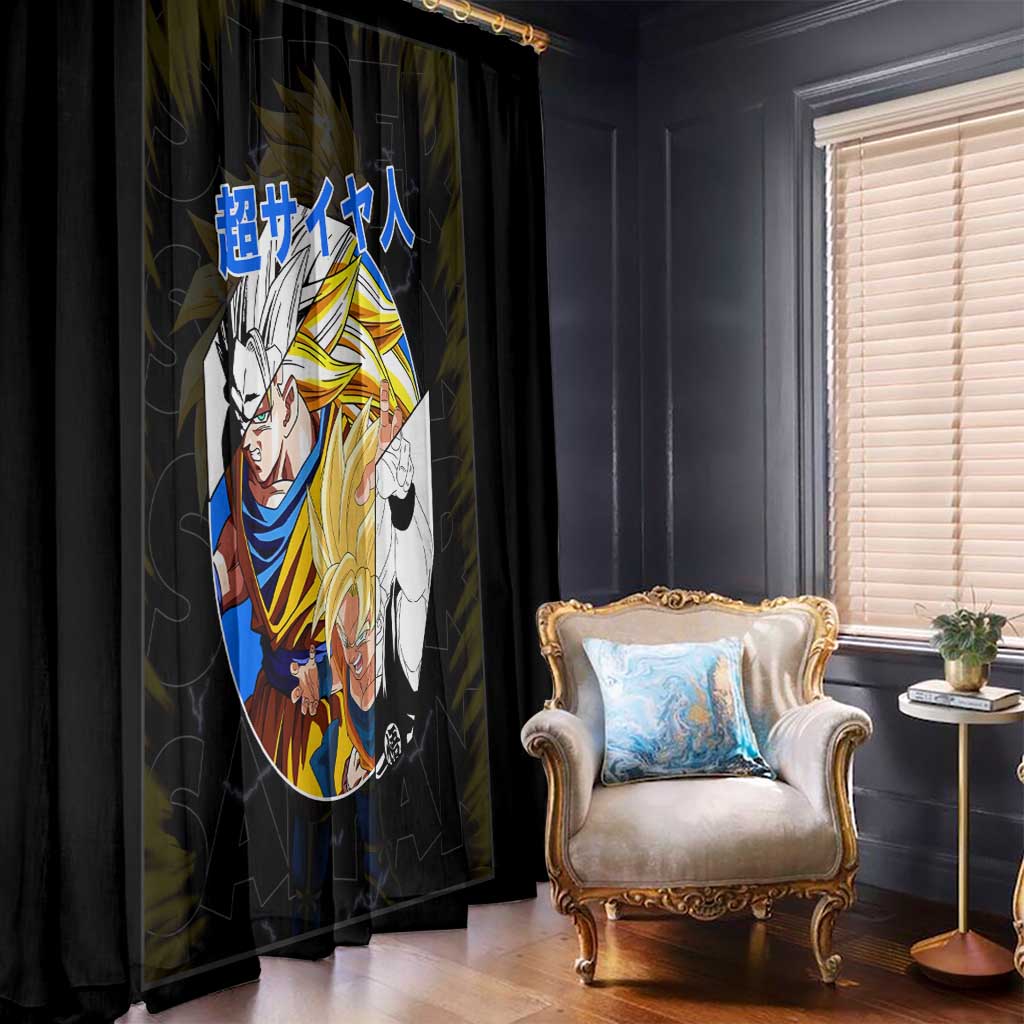 Kakarot Goku SSJ - Dragon Ball Window Curtain Anime Style