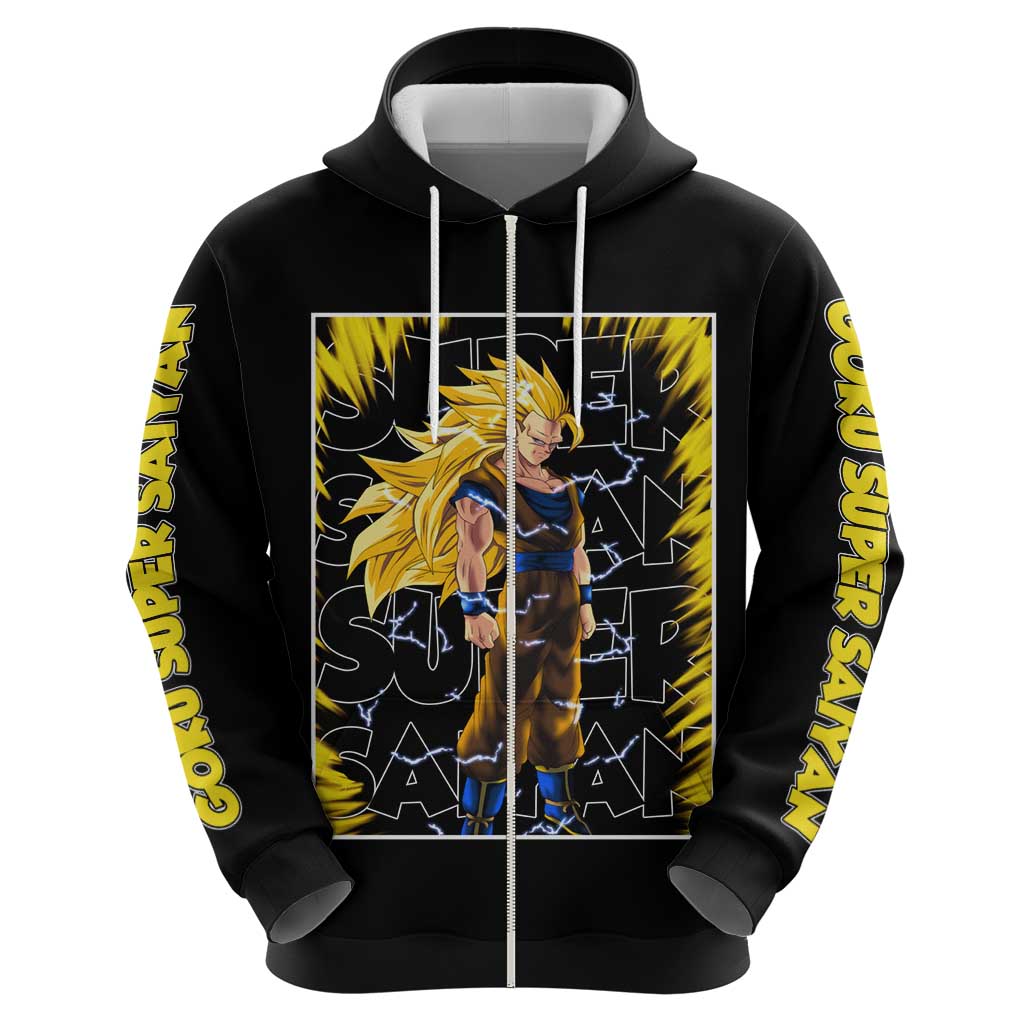 Kakarot Goku SSJ - Dragon Ball Zip Hoodie Anime Style