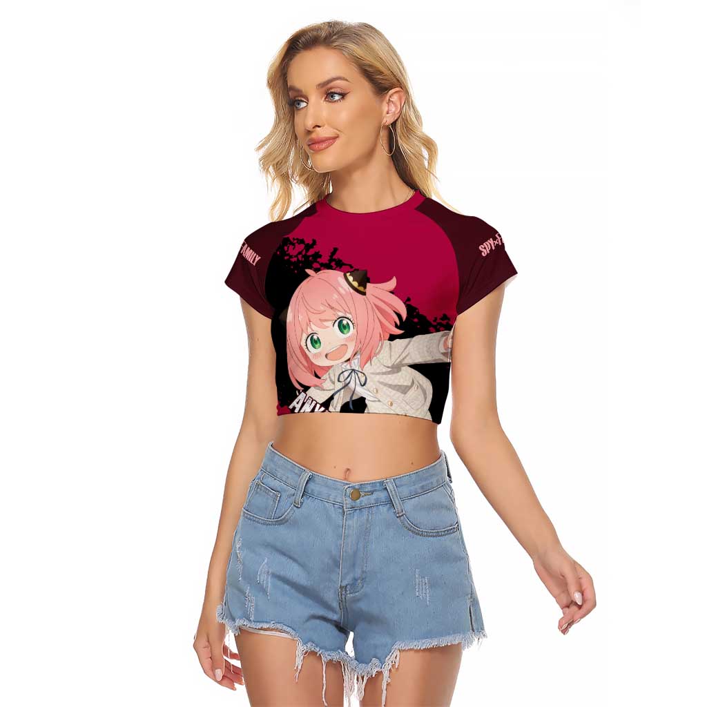 Anya - Spy X Family Raglan Cropped T Shirt Anime Style