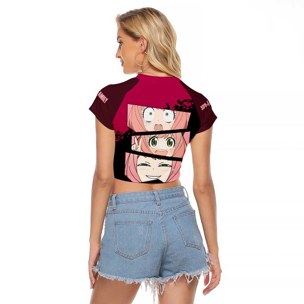 Anya - Spy X Family Raglan Cropped T Shirt Anime Style