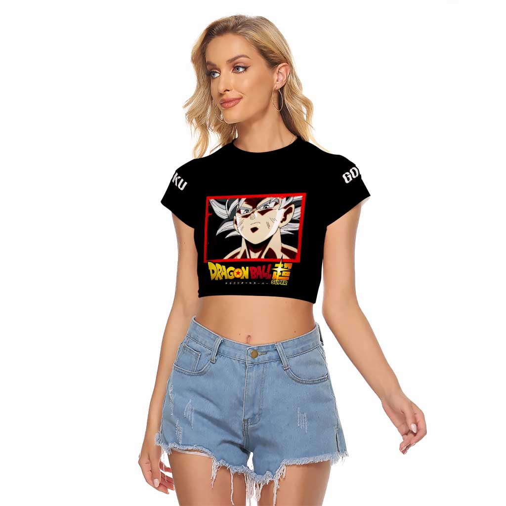 Goku Ultra Instinct - Dragon Ball Raglan Cropped T Shirt Anime Style