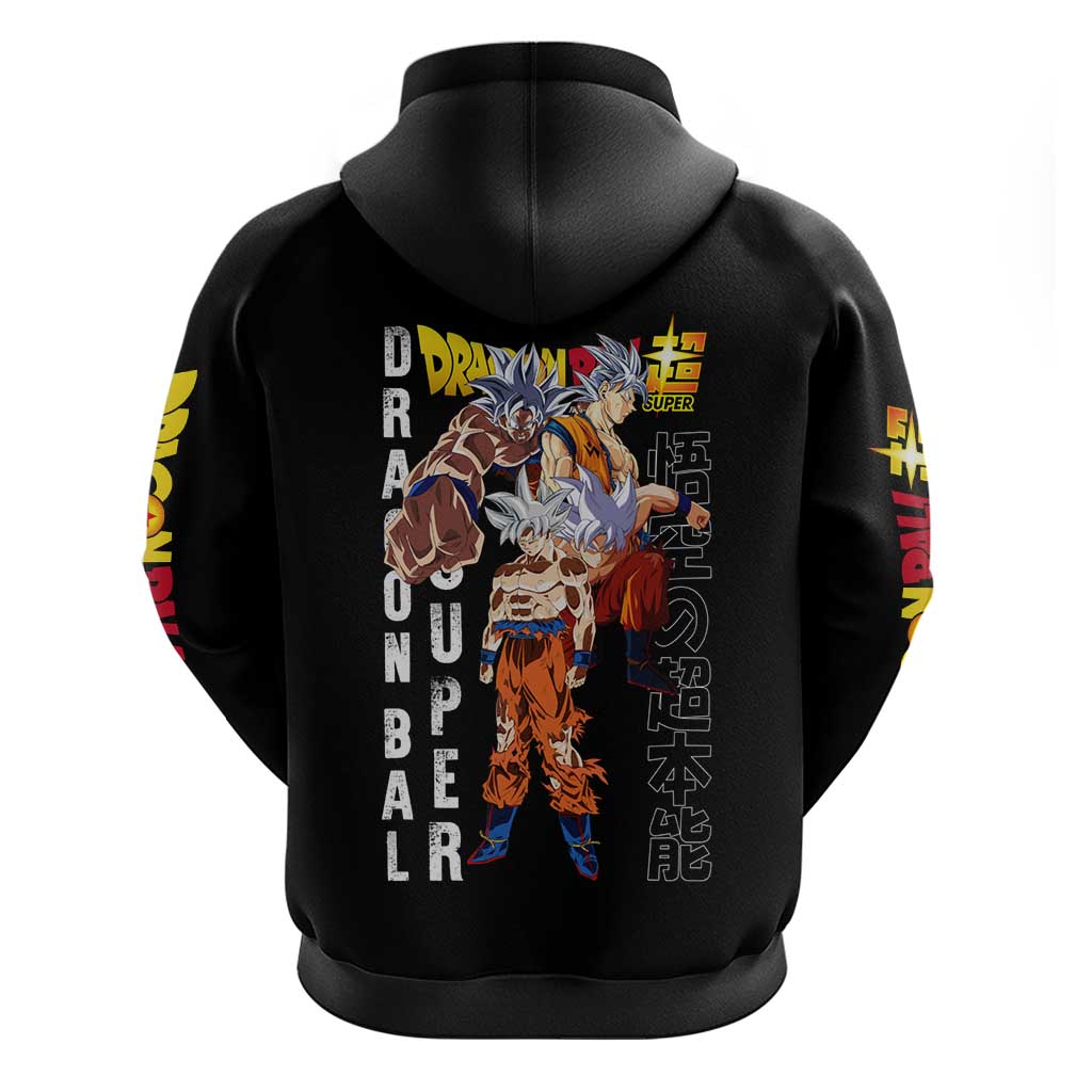 Goku Ultra Instinct - Dragon Ball Zip Hoodie Anime Style