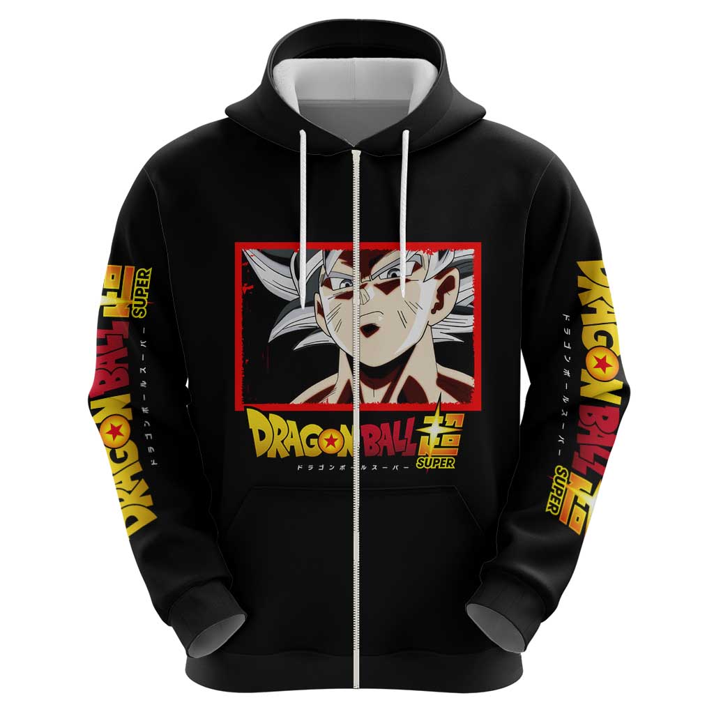 Goku Ultra Instinct - Dragon Ball Zip Hoodie Anime Style