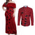 Uchiha Sasuke - Naruto Couples Matching Off Shoulder Maxi Dress and Long Sleeve Button Shirt Anime Style
