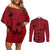 Uchiha Sasuke - Naruto Couples Matching Off Shoulder Short Dress and Long Sleeve Button Shirt Anime Style
