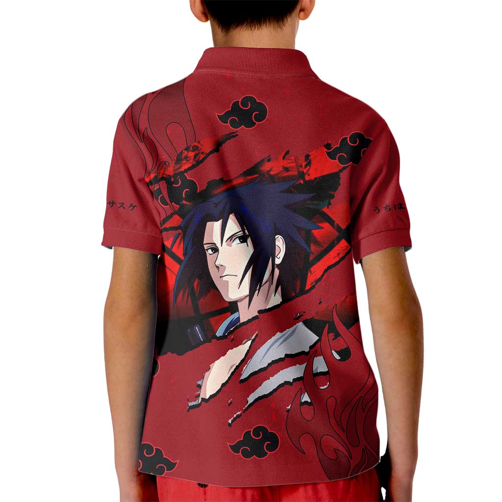 Uchiha Sasuke - Naruto Kid Polo Shirt Anime Style