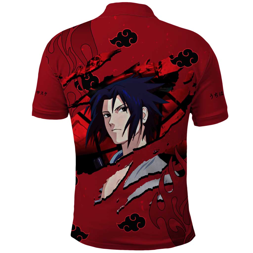 Uchiha Sasuke - Naruto Polo Shirt Anime Style