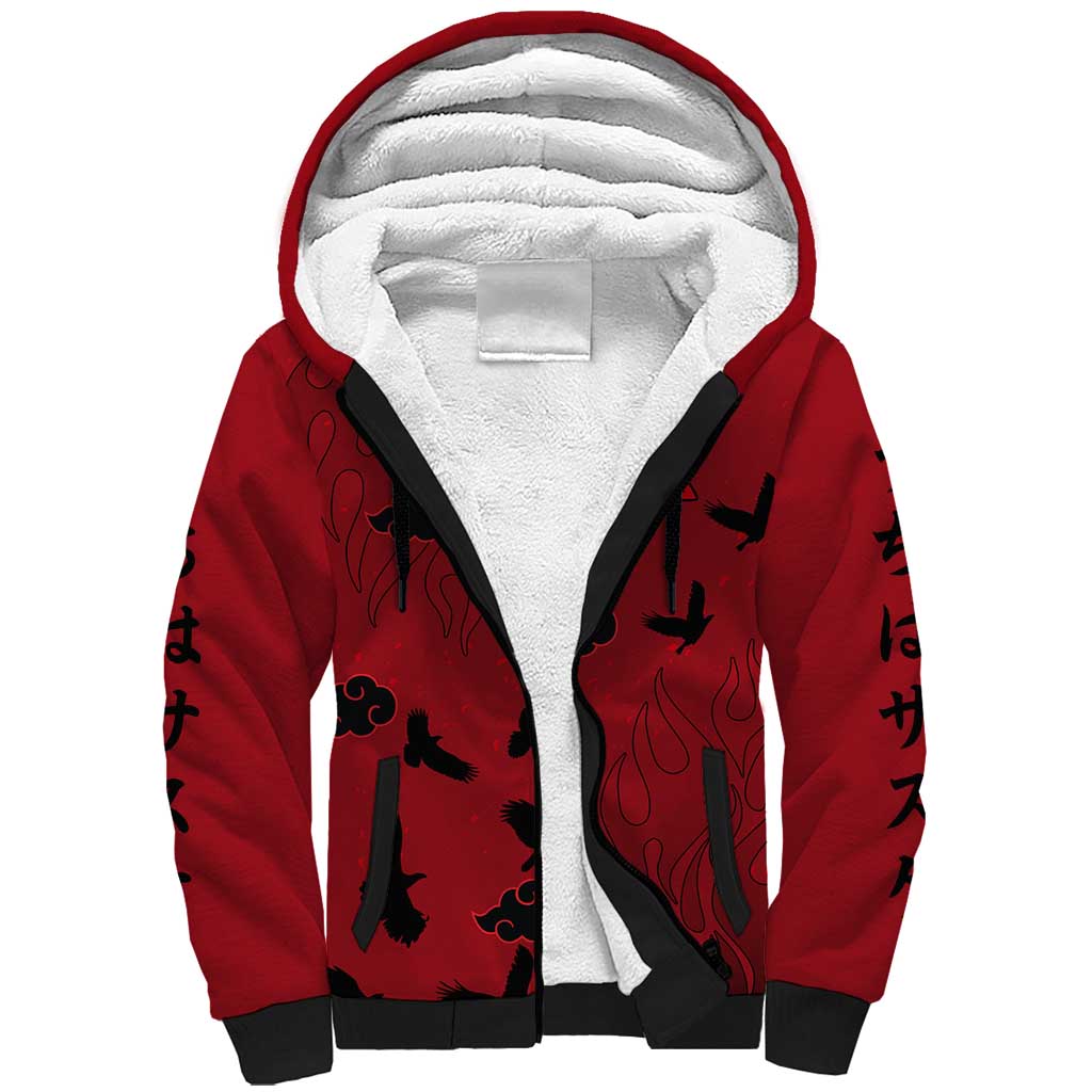 Uchiha Sasuke - Naruto Sherpa Hoodie Anime Style