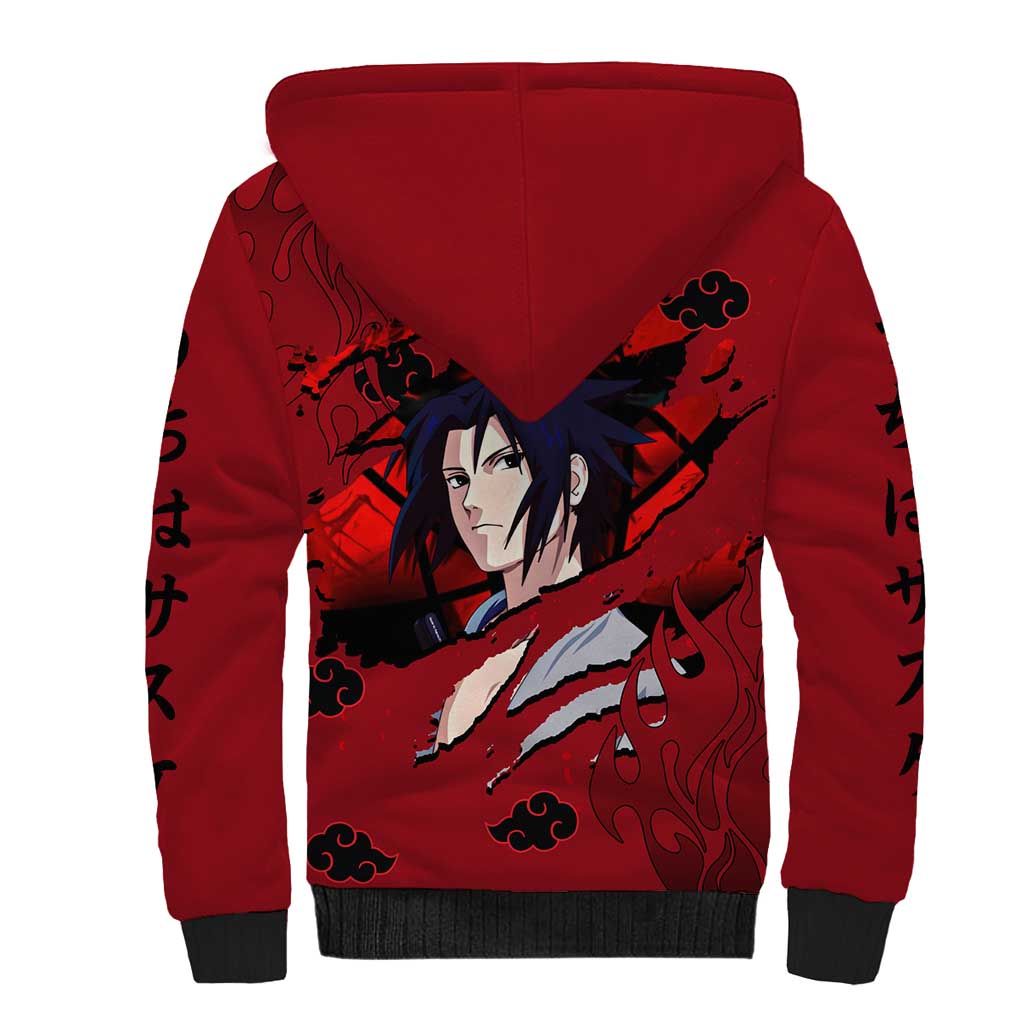 Uchiha Sasuke - Naruto Sherpa Hoodie Anime Style