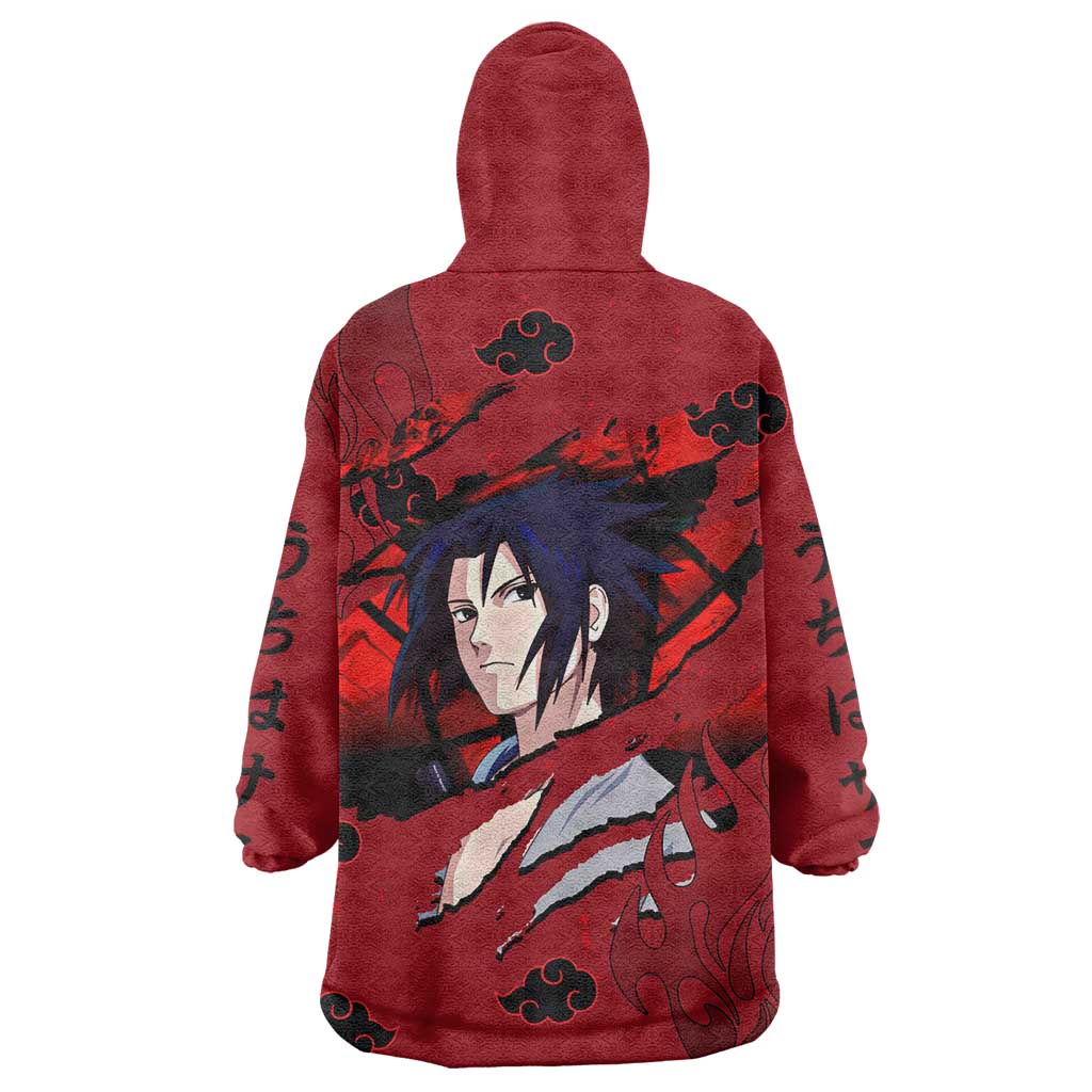 Uchiha Sasuke - Naruto Wearable Blanket Hoodie Anime Style