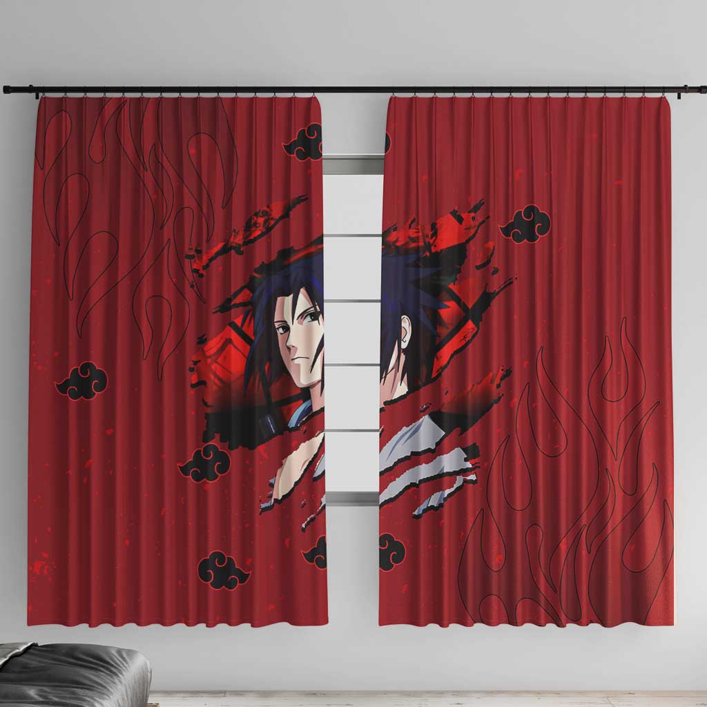 Uchiha Sasuke - Naruto Window Curtain Anime Style