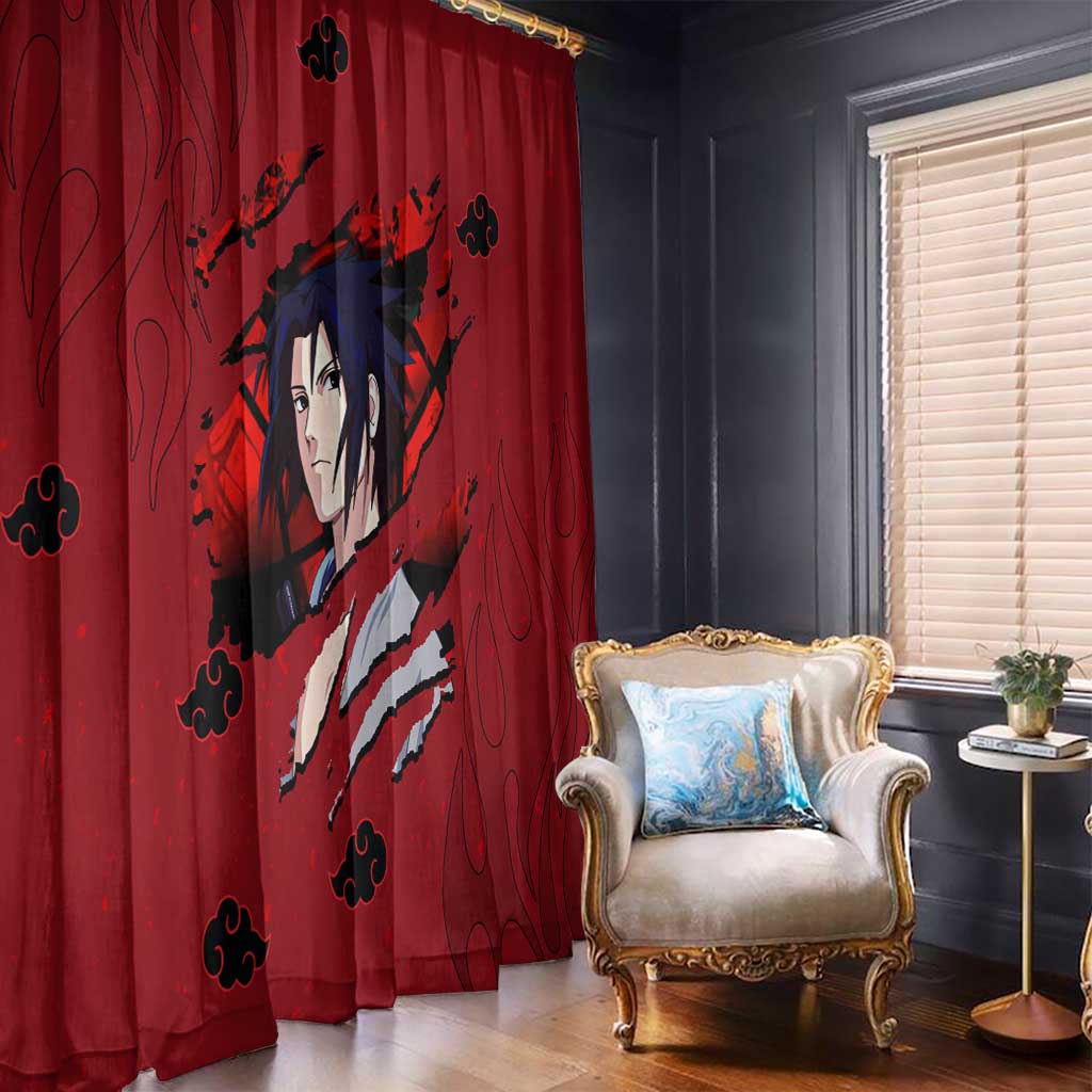 Uchiha Sasuke - Naruto Window Curtain Anime Style