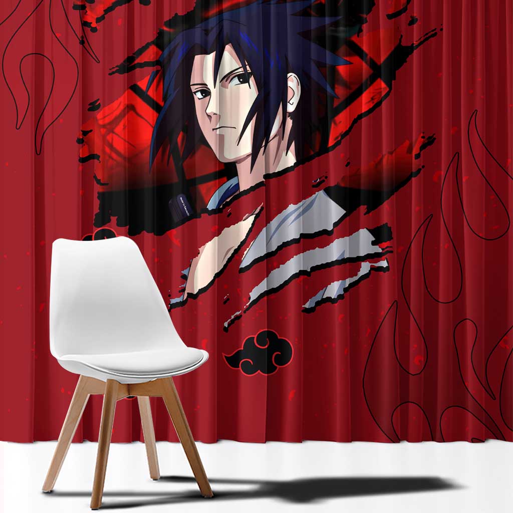 Uchiha Sasuke - Naruto Window Curtain Anime Style