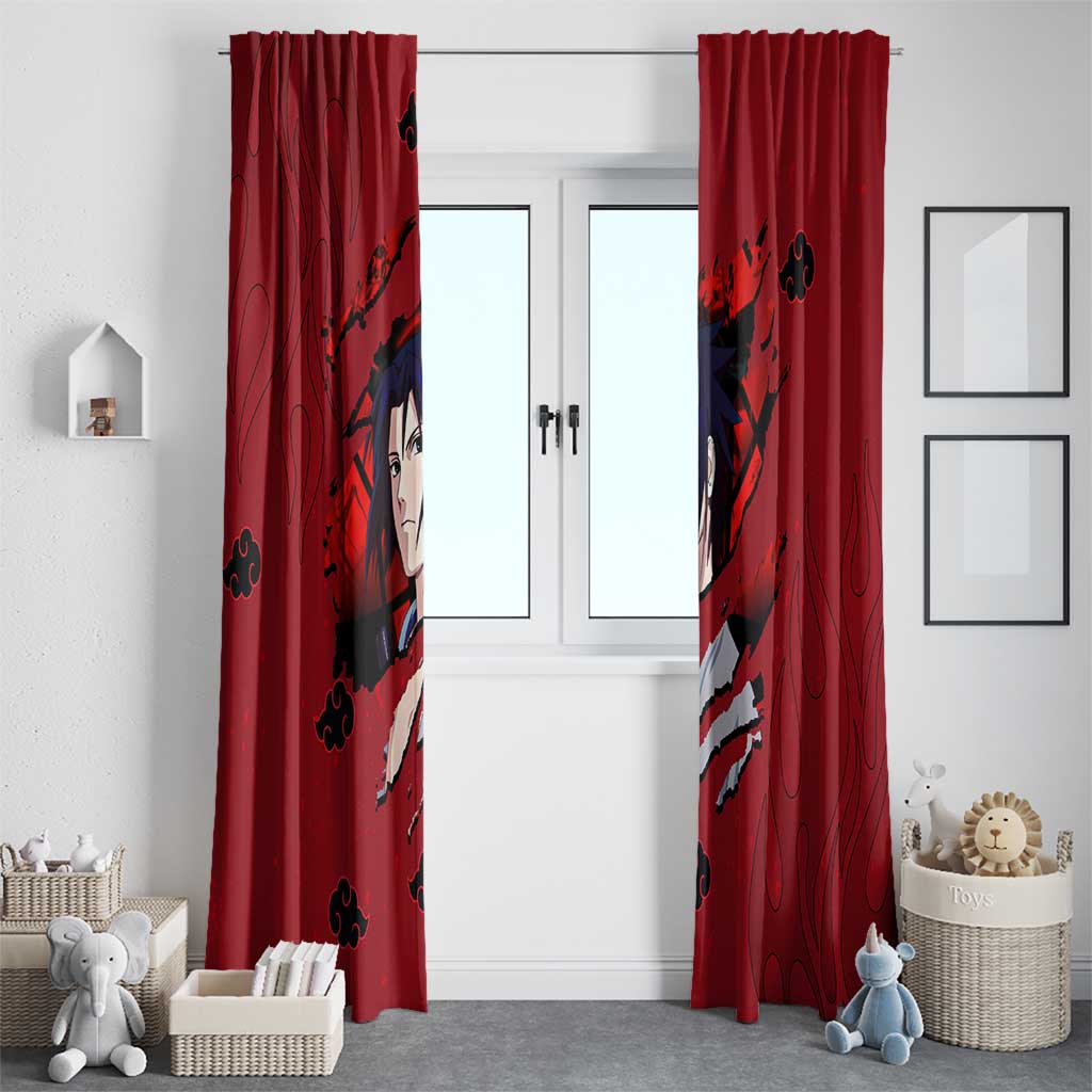 Uchiha Sasuke - Naruto Window Curtain Anime Style