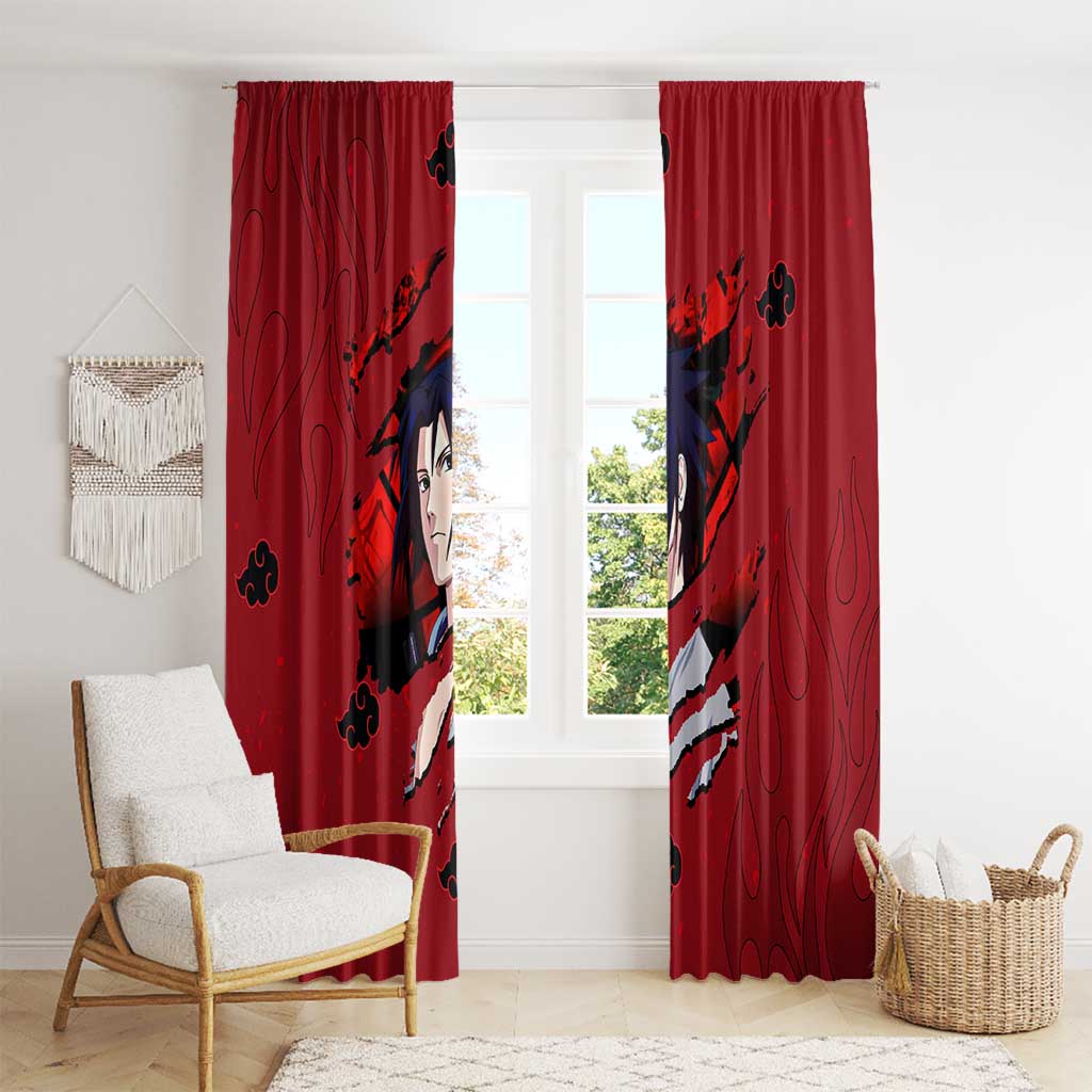 Uchiha Sasuke - Naruto Window Curtain Anime Style
