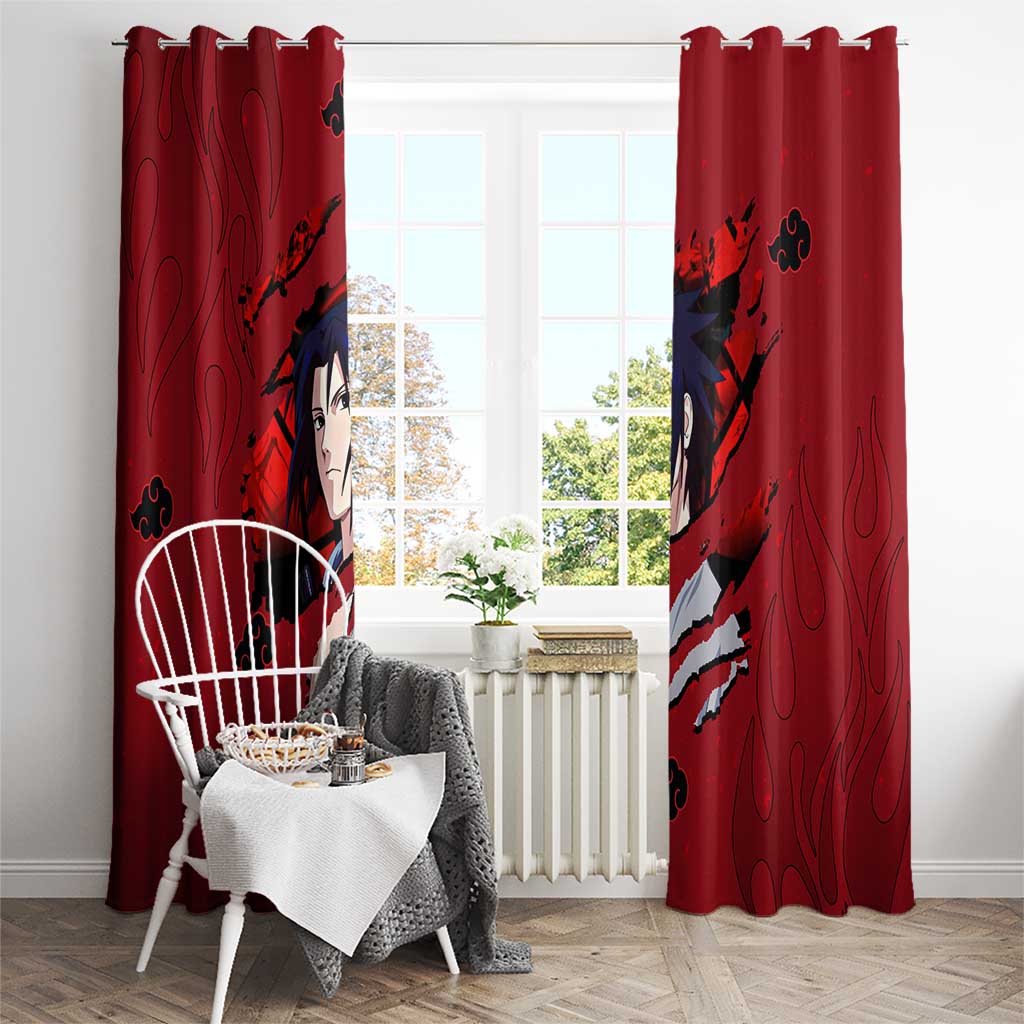 Uchiha Sasuke - Naruto Window Curtain Anime Style