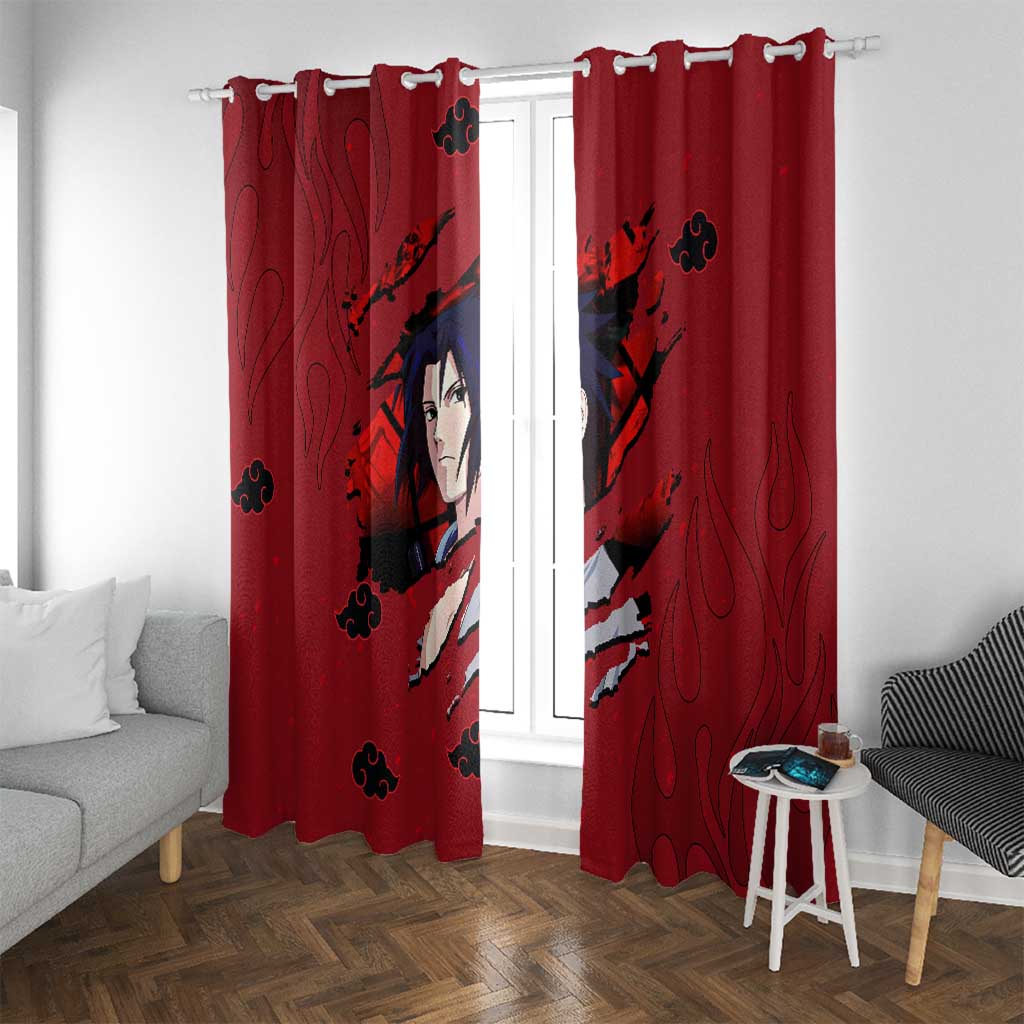 Uchiha Sasuke - Naruto Window Curtain Anime Style