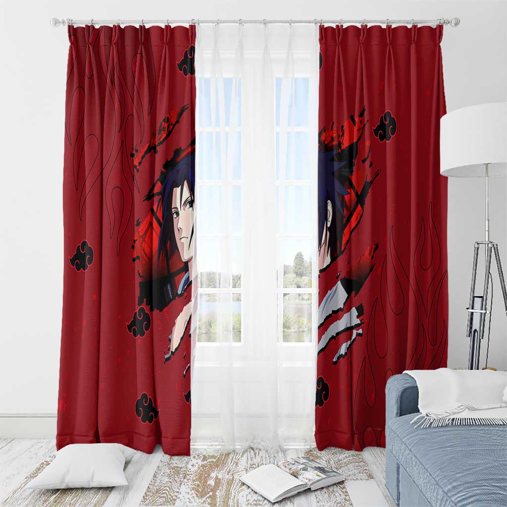 Uchiha Sasuke - Naruto Window Curtain Anime Style