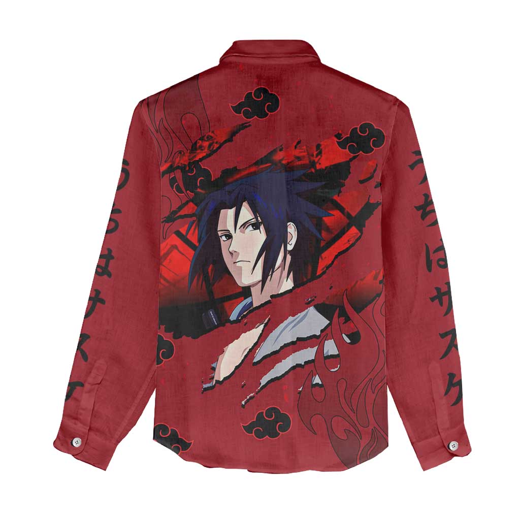 Uchiha Sasuke - Naruto Women Casual Shirt Anime Style
