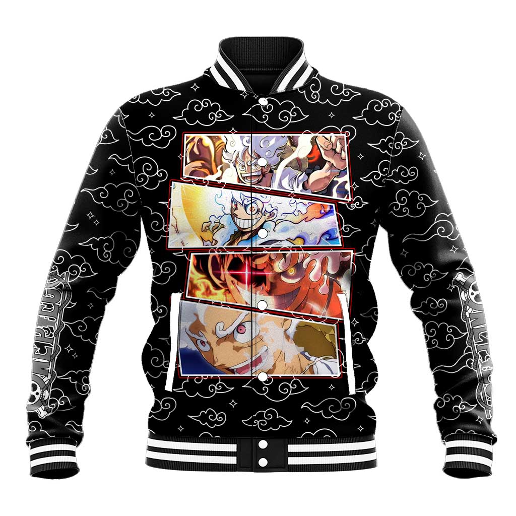 Luffy Gear 5th Nika White Hair - One Piece Baseball Jacket Anime Style