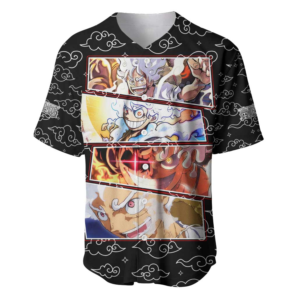 Luffy Gear 5th Nika White Hair - One Piece Baseball Jersey Anime Style
