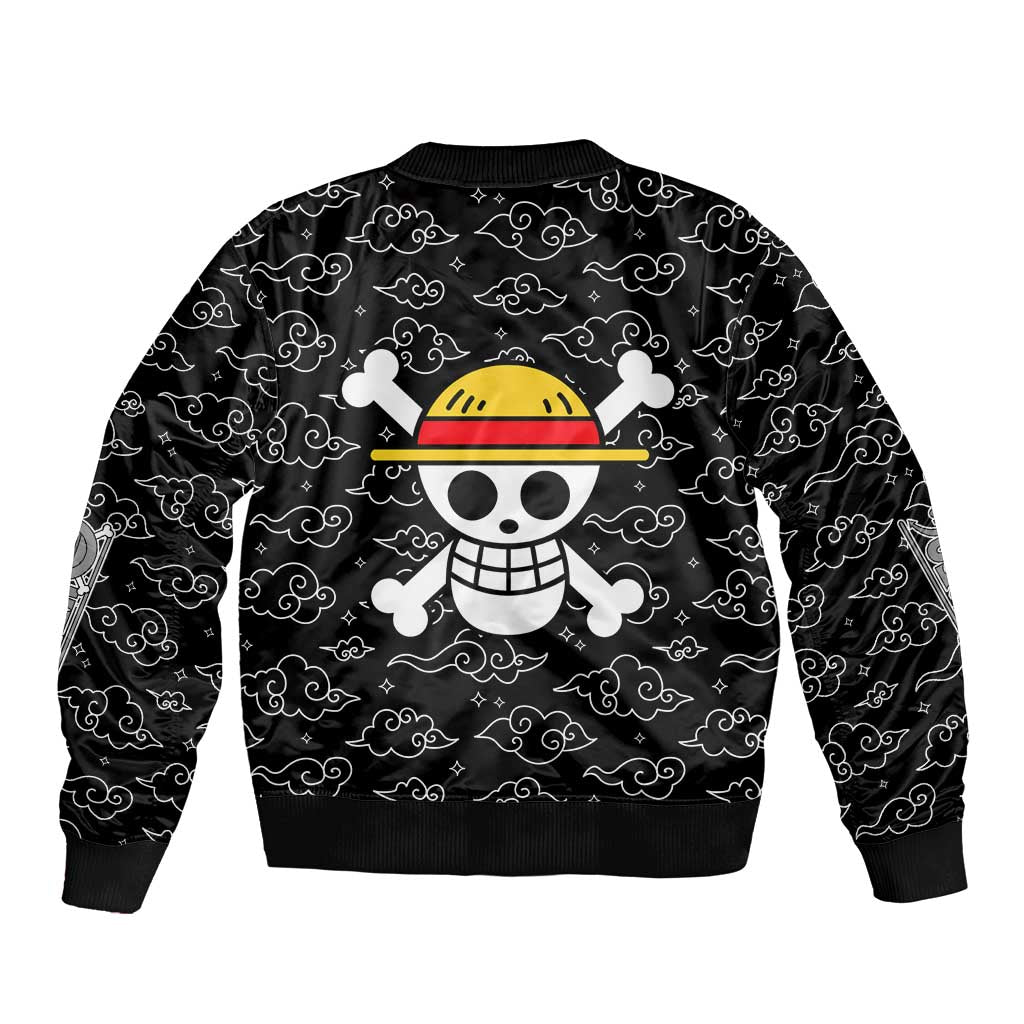 Luffy Gear 5th Nika White Hair - One Piece Bomber Jacket Anime Style