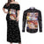 Luffy Gear 5th Nika White Hair - One Piece Couples Matching Off Shoulder Maxi Dress and Long Sleeve Button Shirt Anime Style