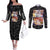 Luffy Gear 5th Nika White Hair - One Piece Couples Matching Off The Shoulder Long Sleeve Dress and Long Sleeve Button Shirt Anime Style