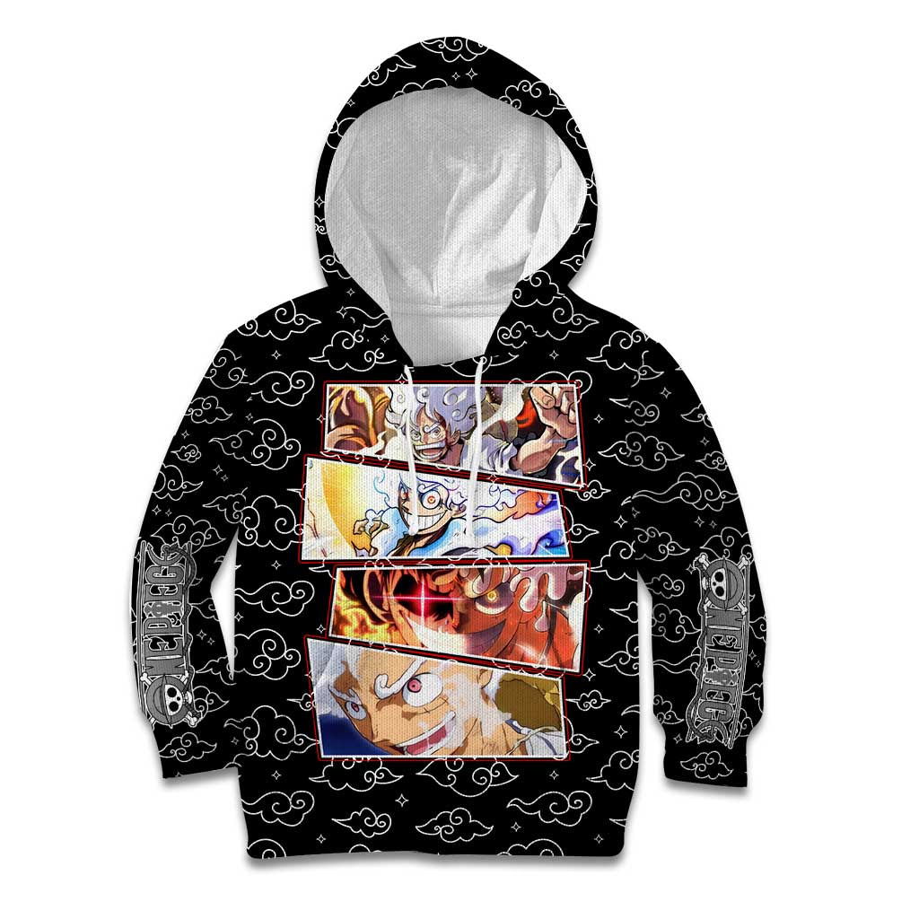 Luffy Gear 5th Nika White Hair - One Piece Kid Hoodie Anime Style