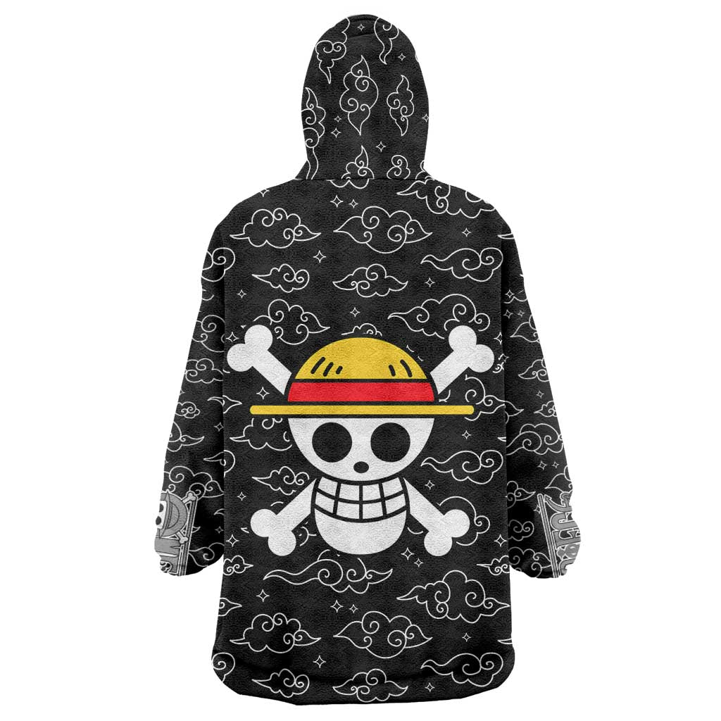 Luffy Gear 5th Nika White Hair - One Piece Wearable Blanket Hoodie Anime Style