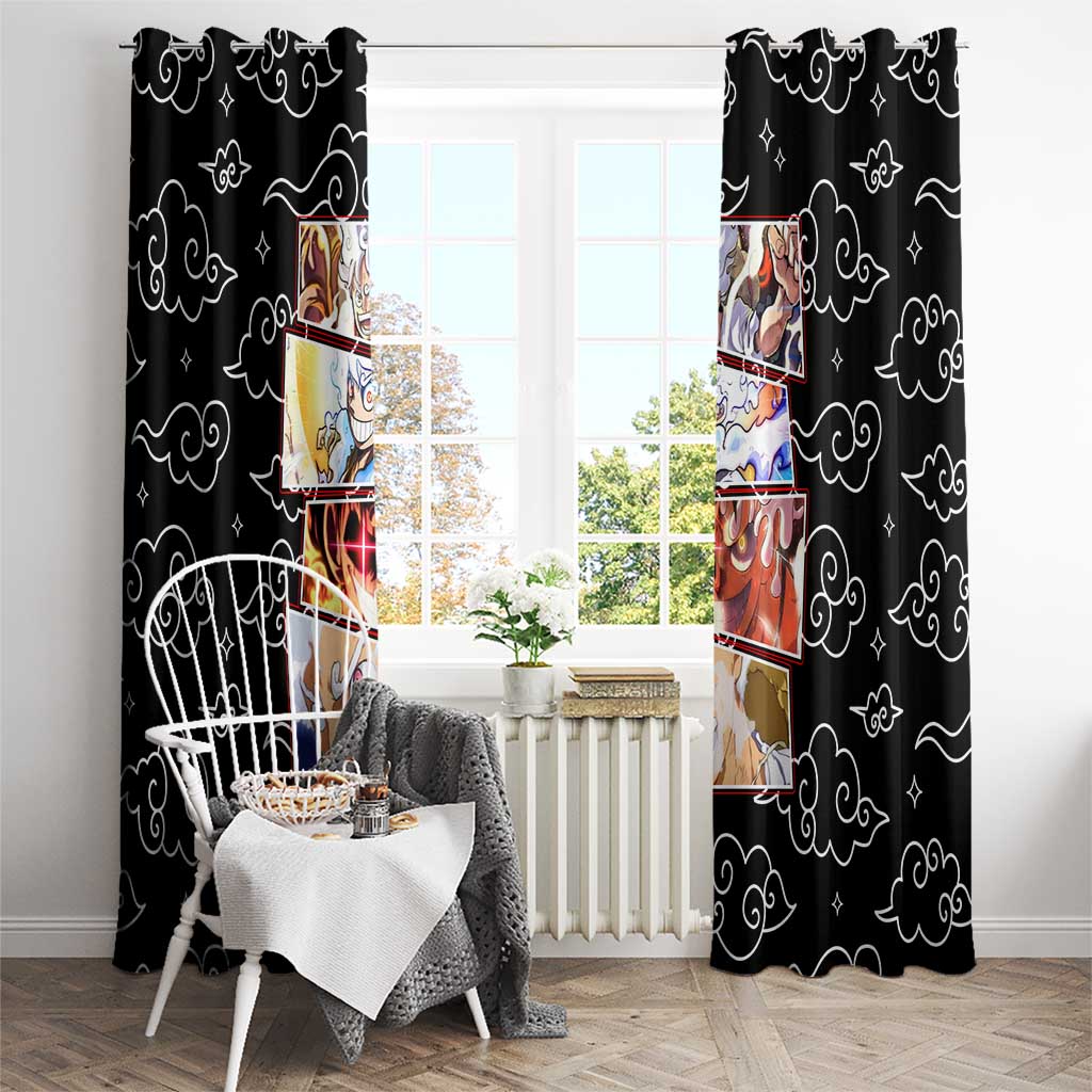 Luffy Gear 5th Nika White Hair - One Piece Window Curtain Anime Style
