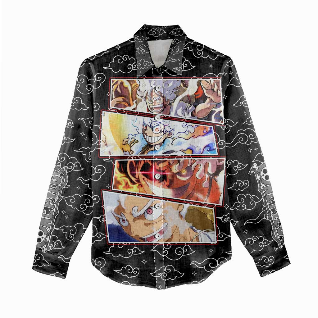Luffy Gear 5th Nika White Hair - One Piece Women Casual Shirt Anime Style